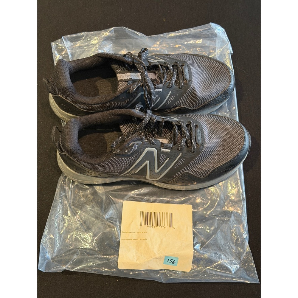 New Balance 410v8 Trail Running Shoes Black Grey MT410LB8 Womens 9.5 Mens 8 4E